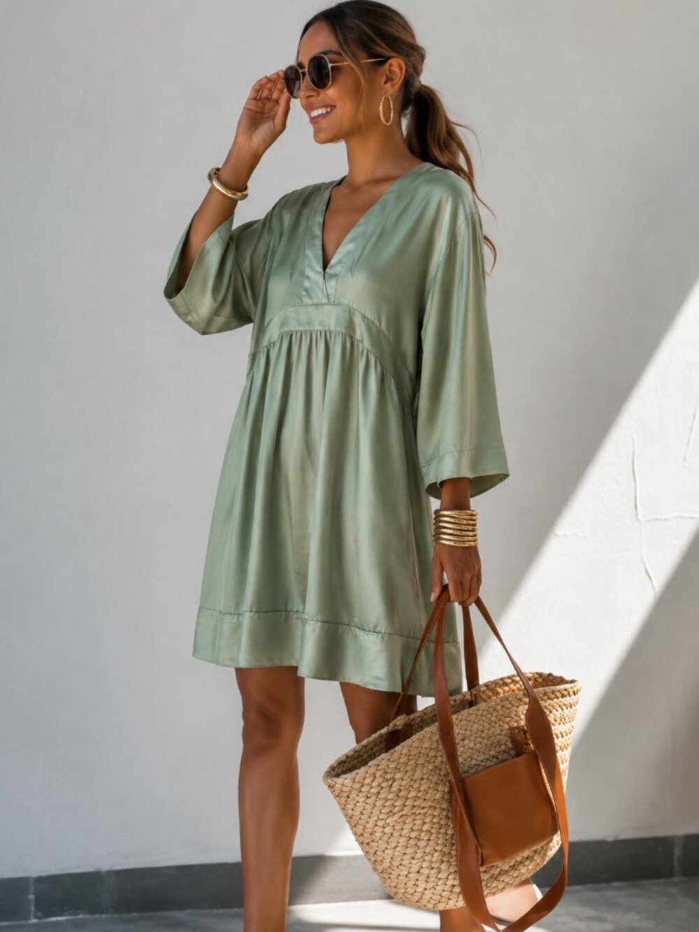 Vintage Le Chateau satin dress.